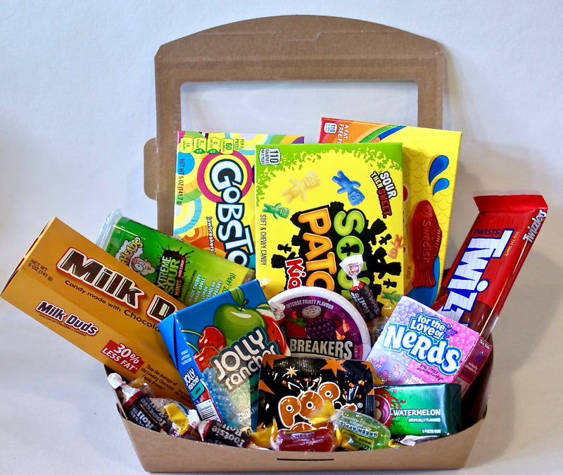 Mini caja de American Candy, Caja de caramelos y Chucher